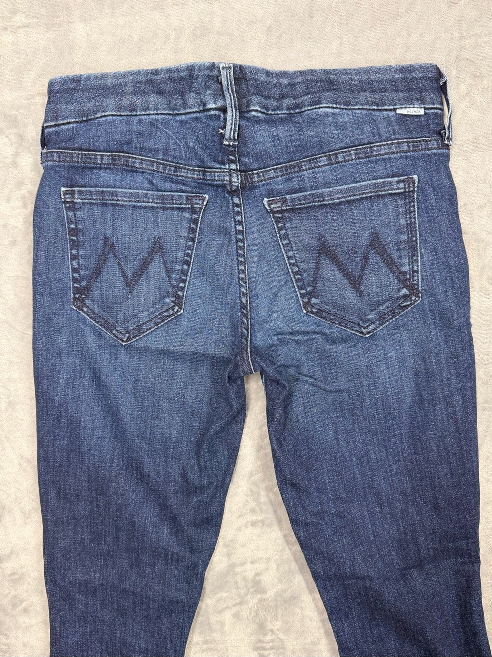 MOTHER The Looker Ankle Fray Jeans in Dark Wash - Picture 9 of 13
